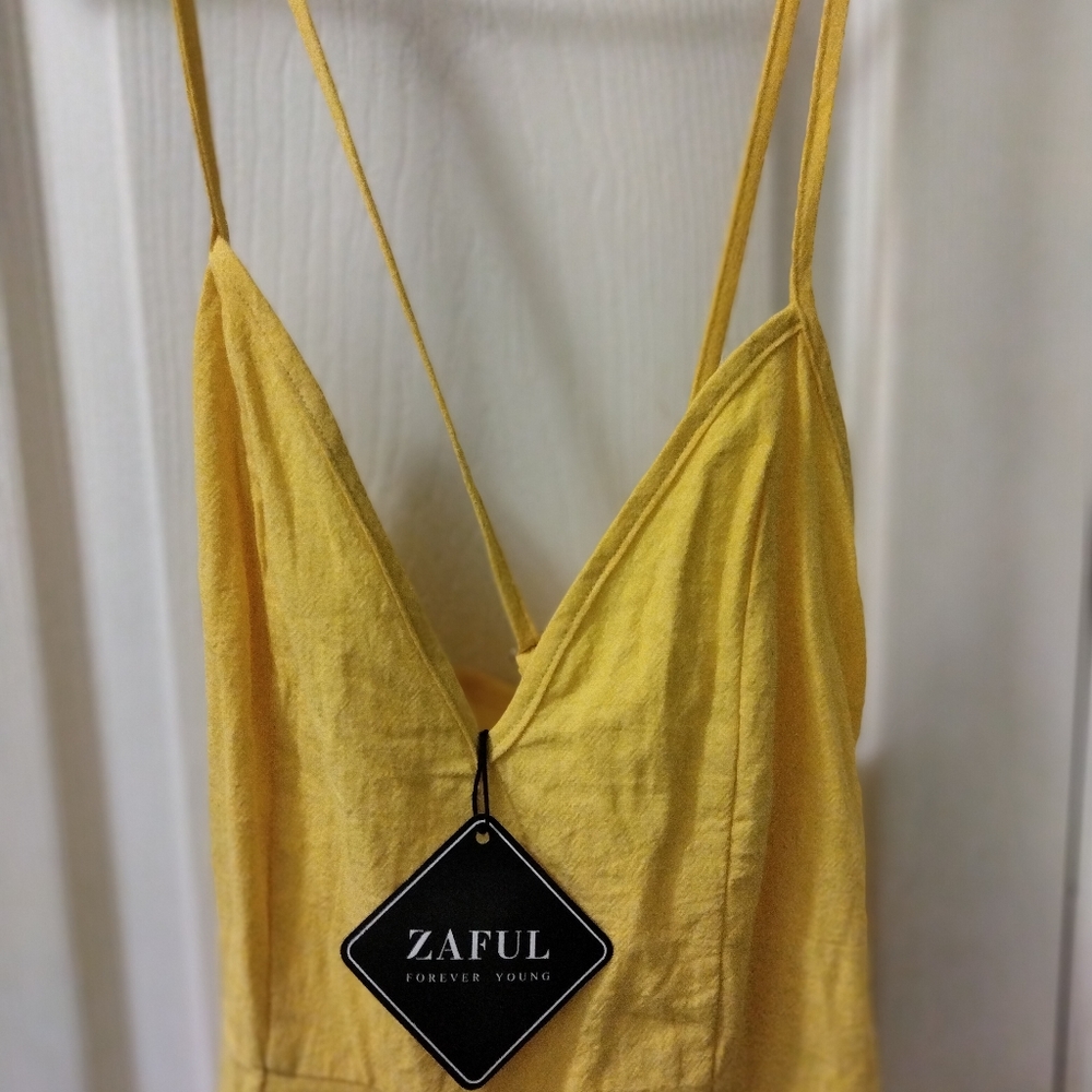 NWT Yellow Zaful dress US size 4